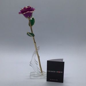 Forgifting 24K Gold Gilded Purple Rose